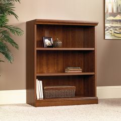 Sauder Camden County 3-Shelf Bookcase Planked Cherry