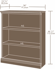 Sauder Camden County 3-Shelf Bookcase Planked Cherry