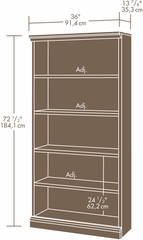 Sauder Camden County 36" W Library Planked Cherry