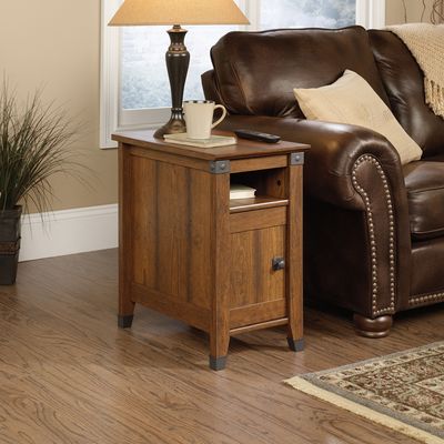 Sauder Carson Forge Chairside Table Washington Cherry