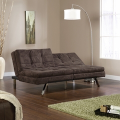 Sauder Durant Click Clack Convertible Sofa Microfiber Chocolate