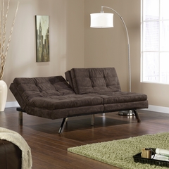 Sauder Durant Click Clack Convertible Sofa Microfiber Chocolate