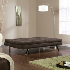 Sauder Durant Click Clack Convertible Sofa Microfiber Chocolate