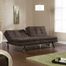 Sauder Durant Click Clack Convertible Sofa Microfiber Chocolate
