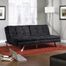 Sauder Durant Convertible Sofa Microfiber Black