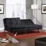 Sauder Durant Convertible Sofa Microfiber Black