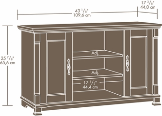 Sauder French Mills Panel 42" TV Stand American Chestnut