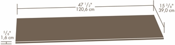 Sauder Hanover Closets 48" Shelf Kit Oiled Oak