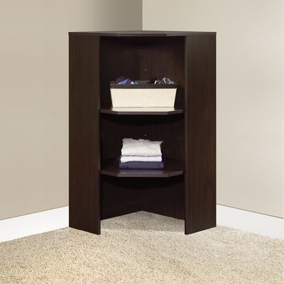 Sauder Hanover Closets Corner Unit Jamocha Wood