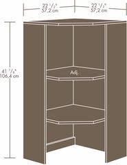 Sauder Hanover Closets Corner Unit Oiled Oak