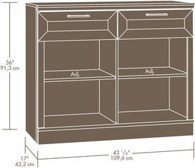 Sauder Homeplus 2 Drawer Console Sienna Oak