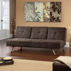 Sauder Hunter Chocolate Microfiber Convertible Sofa