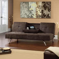 Sauder Hunter Chocolate Microfiber Convertible Sofa
