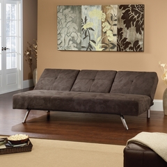 Sauder Hunter Chocolate Microfiber Convertible Sofa