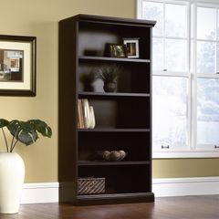 Sauder Library Bookcase 3 Adjustable Shelves Estate Black