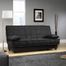 Sauder Lincoln Black Microfiber Click-Clak Sofa with Storage