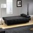 Sauder Lincoln Black Microfiber Click-Clak Sofa with Storage