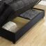 Sauder Lincoln Black Microfiber Click-Clak Sofa with Storage