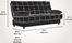 Sauder Lincoln Black Microfiber Click-Clak Sofa with Storage