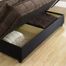 Sauder Lincoln Convertible Sofa Microfiber Chocolate with Underseat Storage