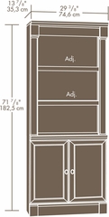 Sauder Palladia Library Bookcase with Doors Select Cherry