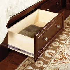 Sauder Palladia Queen Platform Bed with Storage Select Cherry