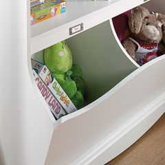 Sauder Pogo Kids Bookcase / Footboard Soft White