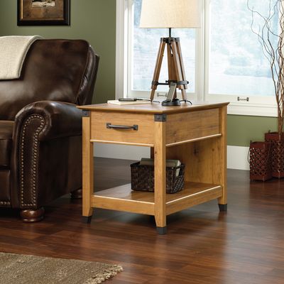 Sauder Registry Row Smartcenter Side Table Amber Pine