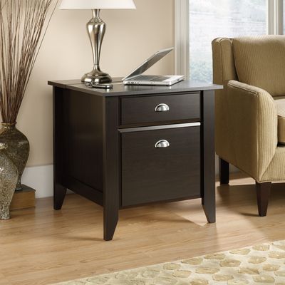 Sauder Shoal Creek Smartcenter Side Table Jamocha Wood