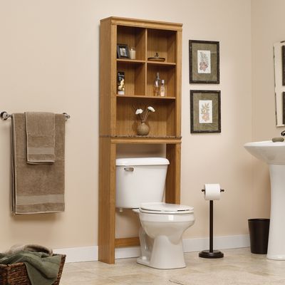 Sauder Sundial Space Saver Bathroom Etagere Highland Oak