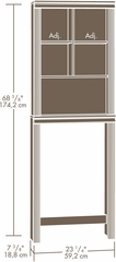 Sauder Sundial Space Saver Bathroom Etagere Highland Oak