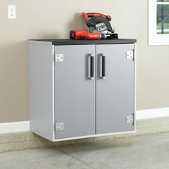 Sauder Tuff Duty 2-Door Base Cabinet Polished Silver - Sauder Furniture - 409261