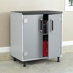 Sauder Tuff Duty 2-Door Base Cabinet Polished Silver - Sauder Furniture - 409261
