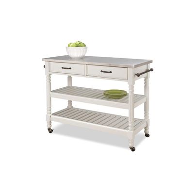 Savannah Kitchen Cart in White - Home Styles - HS-5219-95