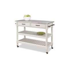 Savannah Kitchen Cart in White - Home Styles - HS-5219-95