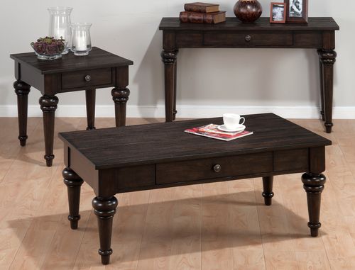 Savannah Oak 3PC Traditional Accent Table Set - 256-1