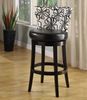 Savvy 4015 26" Swivel Barstool in White Floral Fabric / Ebony - Armen Living - LCSASWBAFL26