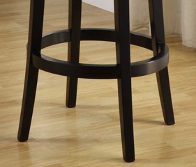 Savvy 4015 30" Swivel Barstool in White Floral Fabric / Ebony - Armen Living - LCSASWBAFL30