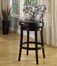 Savvy 4015 30" Swivel Barstool in White Floral Fabric / Ebony - Armen Living - LCSASWBAFL30