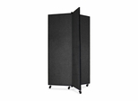 Screenflex 3 Panel Mobile Display Tower in Black - SCXCDS603SX