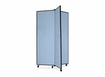 Screenflex 3 Panel Mobile Display Tower in Blue - SCXCDS603CB