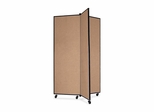 Screenflex 3 Panel Mobile Display Tower in Oatmeal - SCXCDS603CO