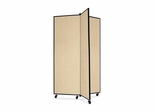 Screenflex 3 Panel Mobile Display Tower in Wheat - SCXCDS603CW