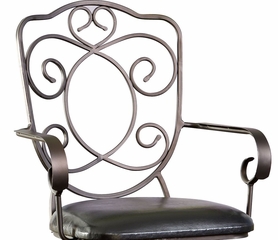 Scroll Back Bar Stool - Bronze with Muted Copper - Powell Furniture - 222-486