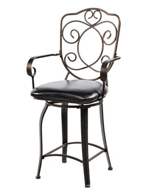 Scroll Back Counter Stool - Bronze with Muted Copper - Powell Furniture - 222-726
