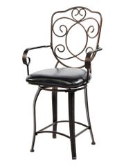 Scroll Back Counter Stool - Bronze with Muted Copper - Powell Furniture - 222-726