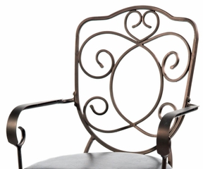 Scroll Back Counter Stool - Bronze with Muted Copper - Powell Furniture - 222-726