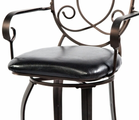 Scroll Back Counter Stool - Bronze with Muted Copper - Powell Furniture - 222-726