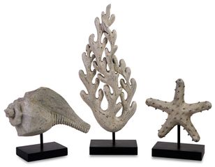 Seaside Series Statuary (Set of 3) - IMAX - 13427-3