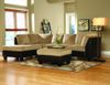 Sectional in Brown Bella Microfiber / Bi-cast Vinyl - 9838BR